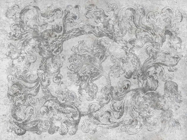 Wallcraft 585 31 2201 Incor - mural z ornamentami na betonowym tle