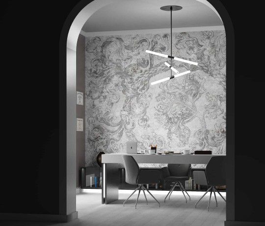 Wallcraft 585 32 2201 Incor - mural z ornamentami na betonowym tle