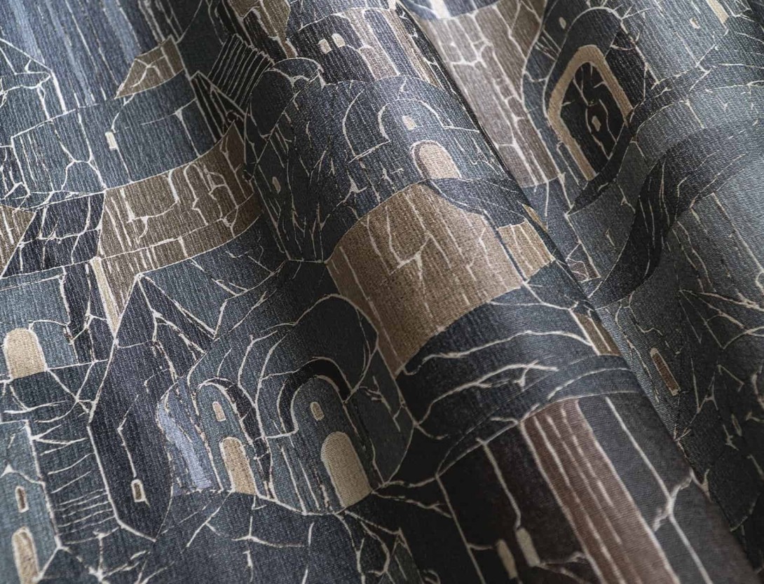 Wallcraft 610 31 2201 Komo - mural z miastem na wzgórzu