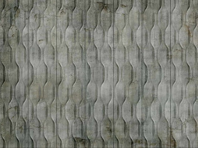Wallcraft 525 31 2201 Norton - geometryczny mural w pasy na betonowym tle