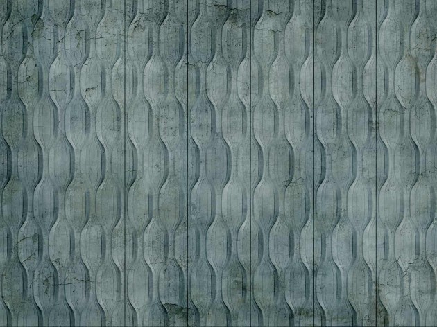 Wallcraft 525 32 2201 Norton - geometryczny mural w pasy na betonowym tle