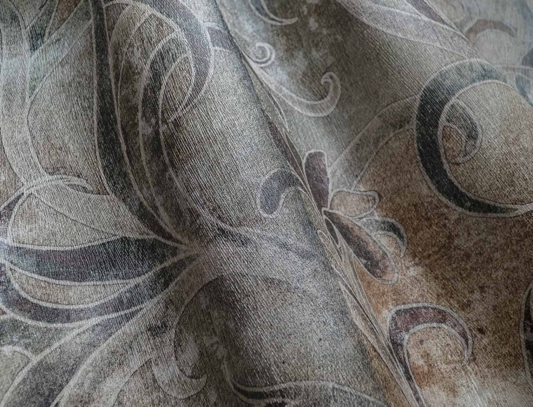 Wallcraft 565 31 2201 Salva - mural w kwiatowe ornamenty na betonowym tle