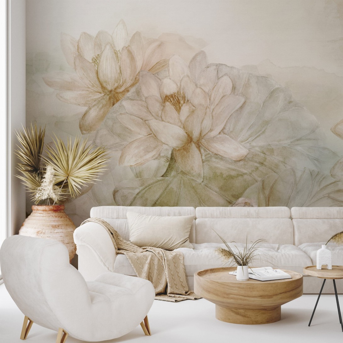 Wall Art Arte by Annowa Fall - mural z pastelowymi kwiatami