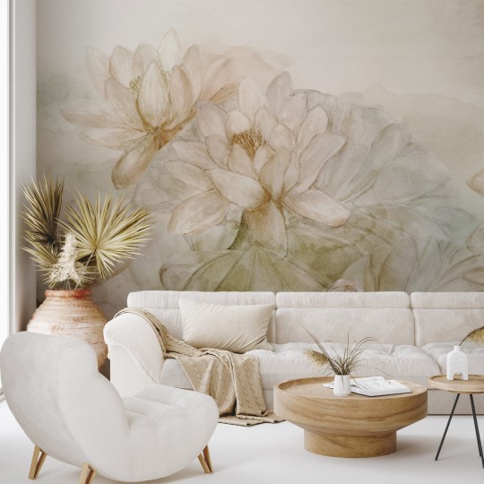 Wall Art Arte by Annowa Fall - mural z pastelowymi kwiatami