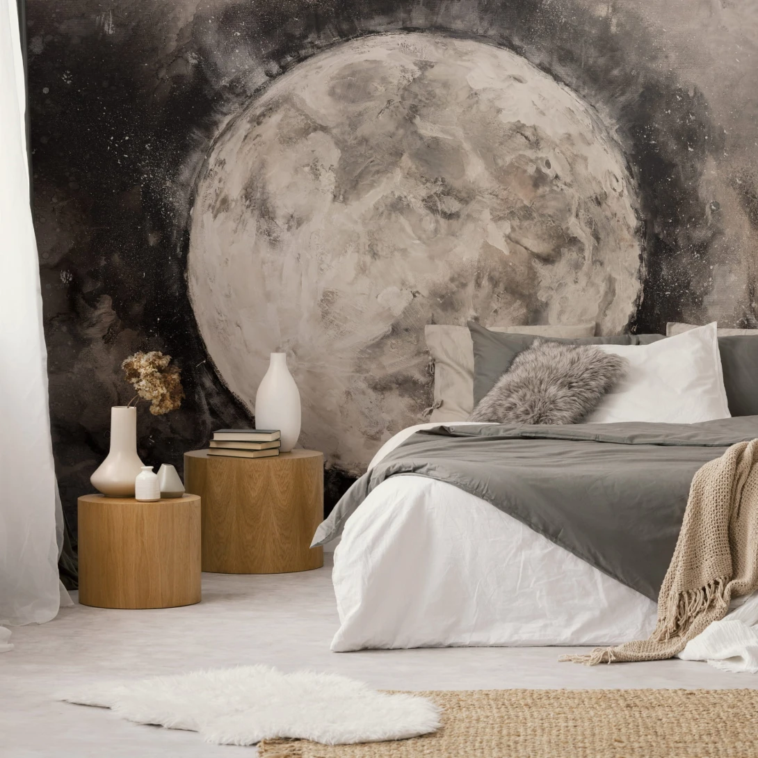 Wall Art Arte by Annowa Notte - mural z księżycem na czarnym tle