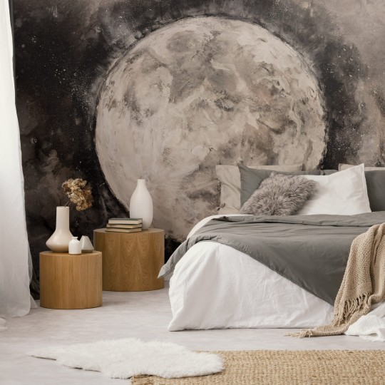 Wall Art Arte by Annowa Notte - mural z księżycem na czarnym tle