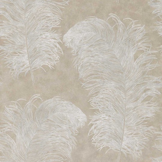 Harlequin 111236 Colour 2 Operetta PEBBLE - tapeta z motywem piór na kamiennym tle