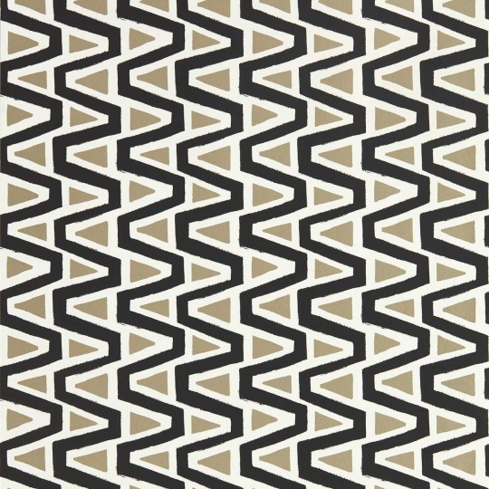 Harlequin 112834 Colour 2 Perception BLACK EARTH/GILVER/NEW BEGINNINGS - trójkolorowa tapeta z motywem geometrycznym