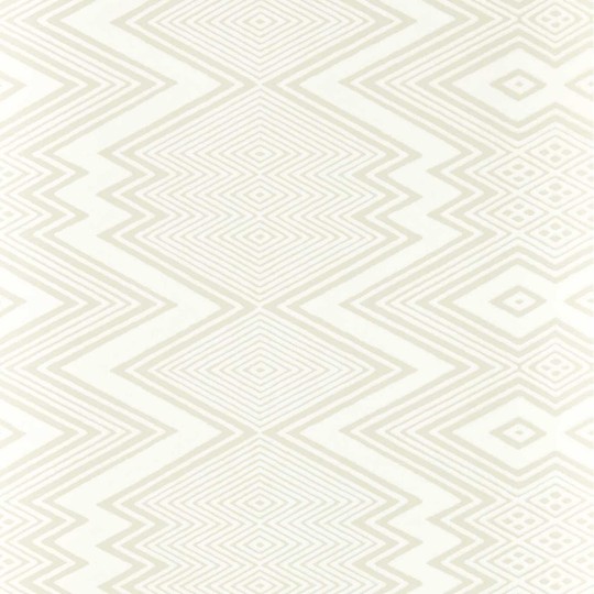 Harlequin 112847 Colour 2 Ankara SAIL CLOTH/ DIFFUSED LIGHT - szaro-biała tapeta z motywem geometrycznym