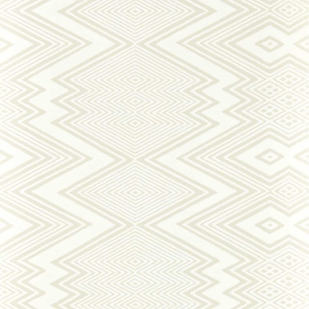 Harlequin 112847 Colour 2 Ankara SAIL CLOTH/ DIFFUSED LIGHT - szaro-biała tapeta z motywem geometrycznym