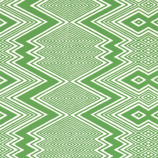 Harlequin 112849 Colour 2 Ankara MEADOW/AWAKENING - zielono-biała tapeta z motywem geometrycznym