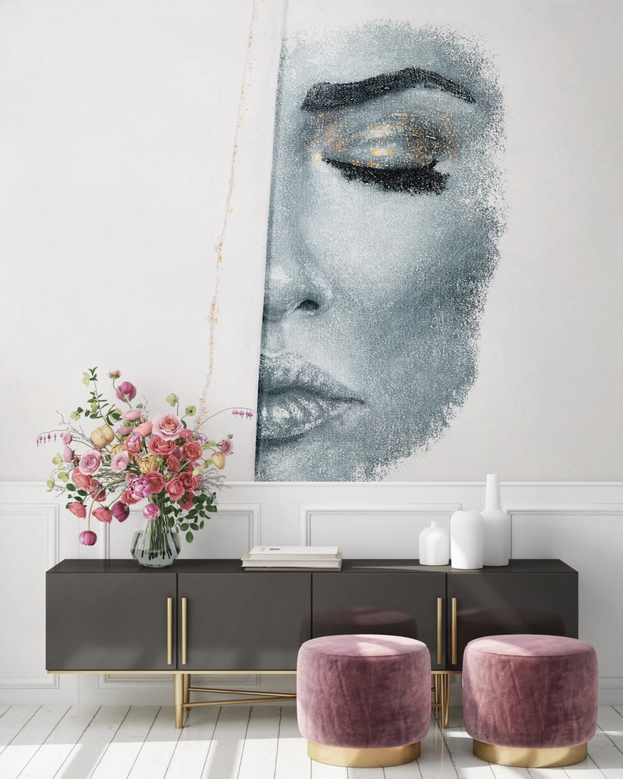 Wall Art Illusion - mural z kobietą o zamkniętych oczach