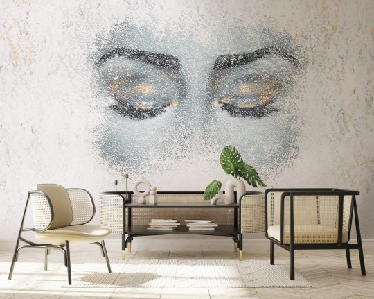 Wall Art Meditation - mural z kobietą o zamkniętych oczach