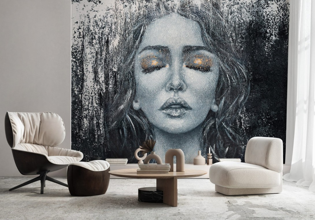 Wall Art Vision - mural z kobietą o zamkniętych oczach