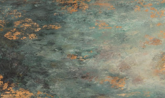 Wall Art Nenuphar - mural z taflą wody i złotymi niuansami