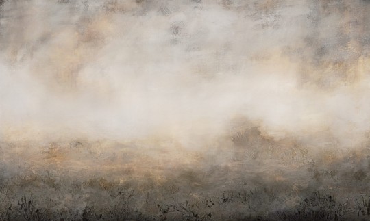 Wall Art Macchiato - mural z motywem zamglonej łąki