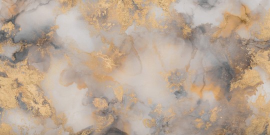 Wall Art Dolce Vita Grey&Gold - mural akwarelowa szaro-złota