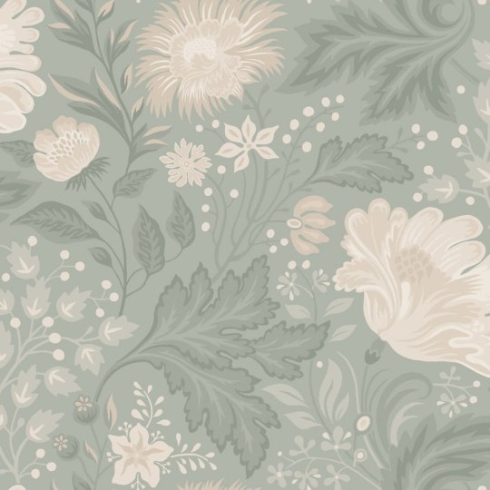 Sandberg S10180 Villa Dalaro II Ava Sage Green - tapeta w kwiaty