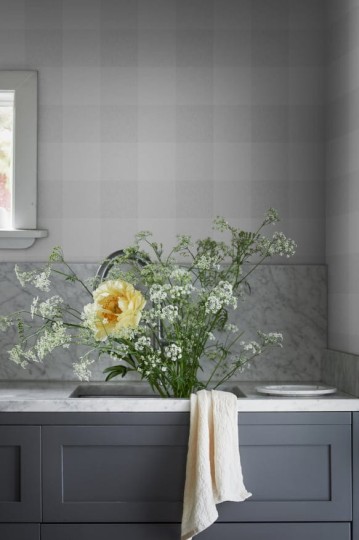 Sandberg S10212 Villa Dalaro II Lykke Mineral Grey - tapeta w kratkę