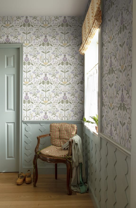 Sandberg S10154 Huset i Solen Till Carl Lilac - tapeta w kwiaty łąki