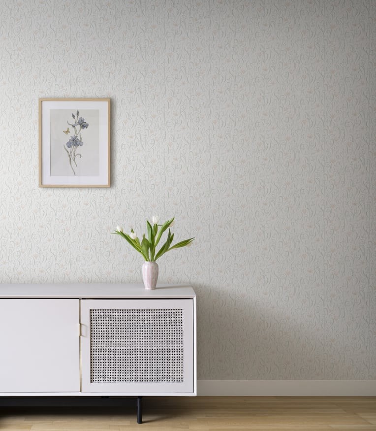 Sandberg S10157 Huset i Solen Signe Spring Green  - tapeta w przebiśniegi i krokusy