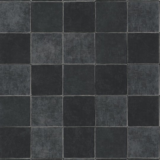 Casadeco 88109535 Minerals Zelliges Noir - tapeta imitująca płytki ceramiczne