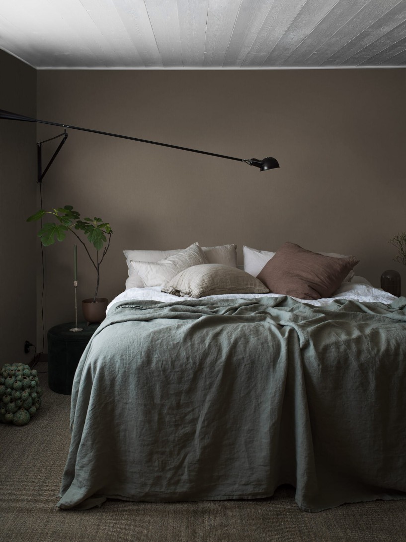 Boras Tapeter 4316 Linen Vintage Wood - tapeta lniana brązowa