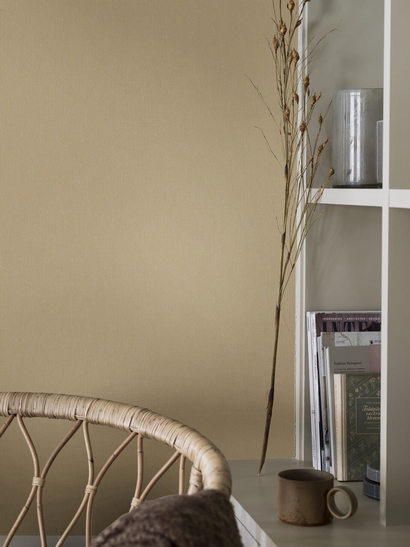 Boras Tapeter 4323 Linen Oat - tapeta lniana w kolorze owsianym
