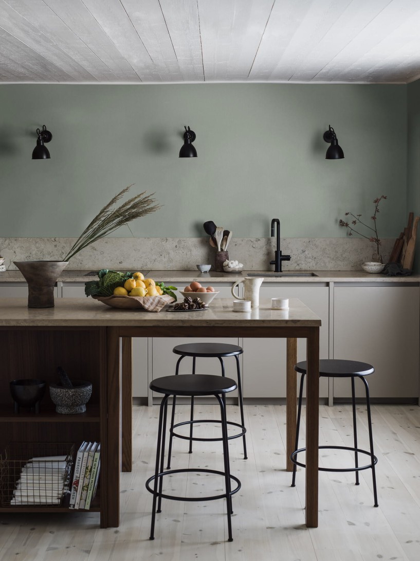 Boras Tapeter 4332 Linen Minty Green - tapeta lniana miętowa