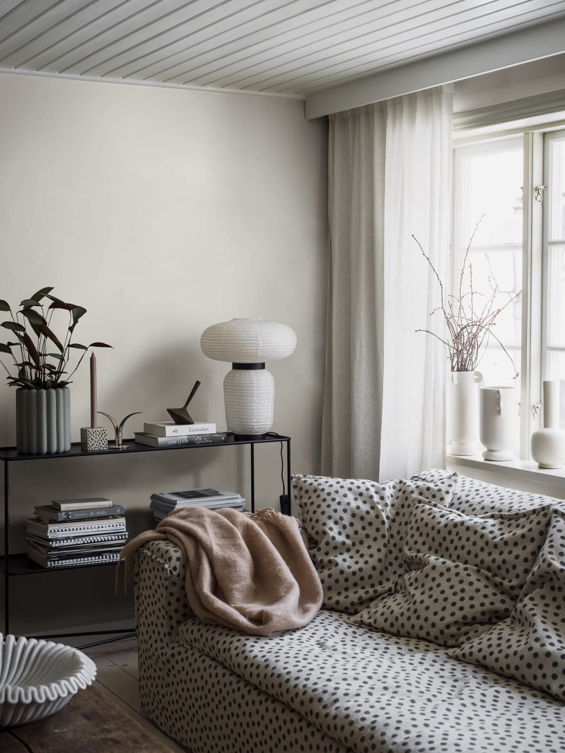 Boras Tapeter 4301 Linen Calm White - tapeta lniana biała