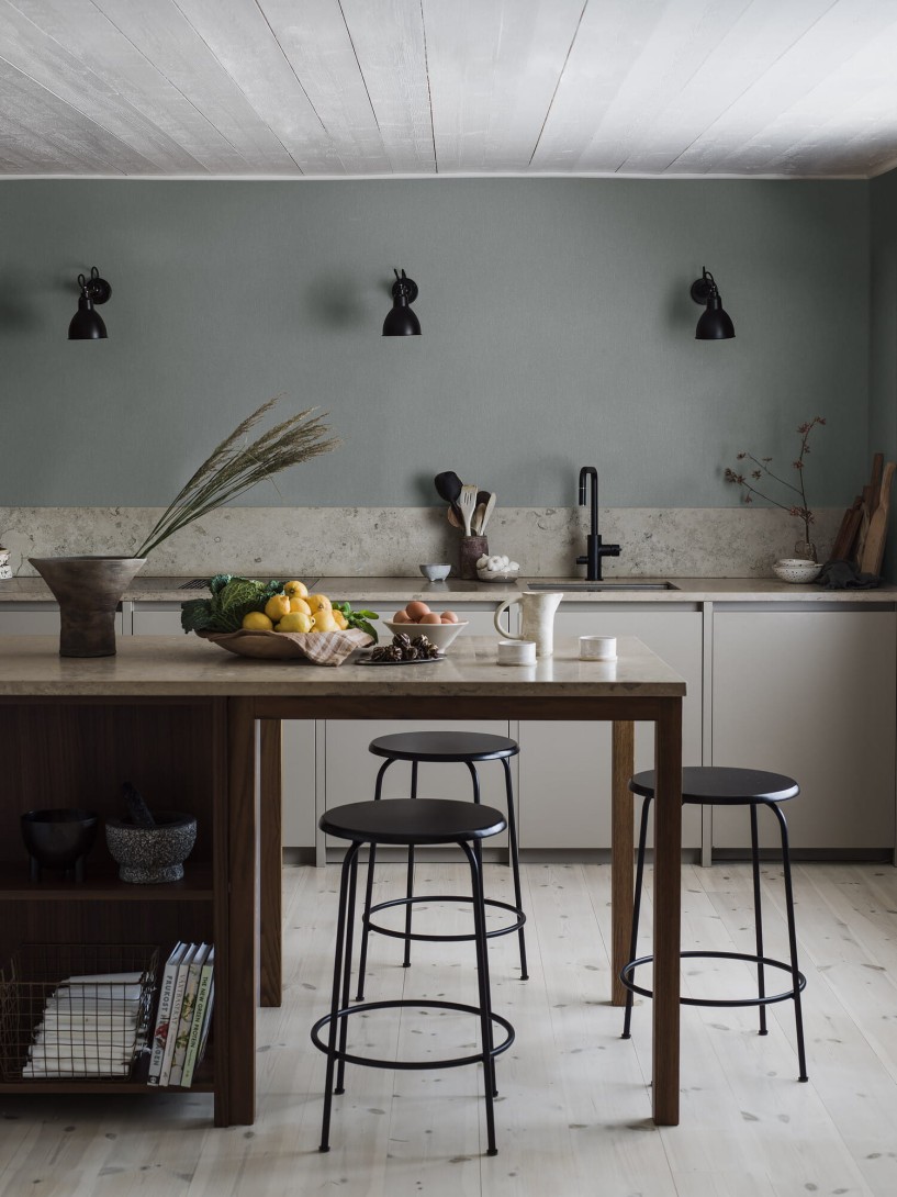 Boras Tapeter 4330 Linen Dusty Denim - tapeta lniana jeansowa