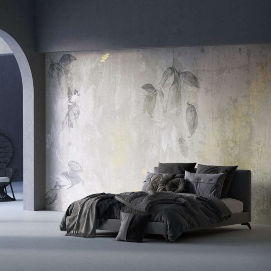 Yo2 BD1.05 SG Sylvan - mural z liśćmi w kolorze złota i brązu