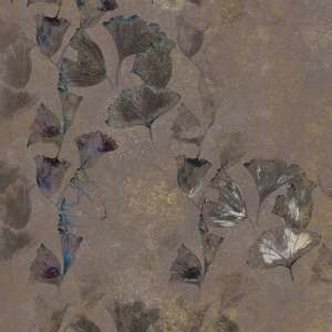 Yo2 BD1.07 SG Sylvan - mural z liśćmi w kolorze złota i brązu