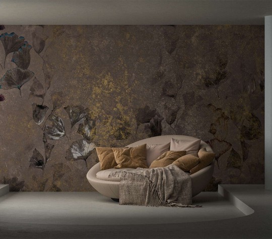 Yo2 BD1.07 MB Sylvan - mural z liśćmi w kolorze złota i brązu