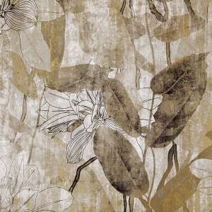 Yo2 BD1.09 SG Sylvan - mural z liśćmi w kolorze złota i brązu