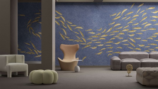 Yo2 SI1.01.1 GL / FF Seine - mural z motywem ławicy ryb