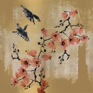 Yo2 RF1.05 SG Rusty Florals - mural z motywem kwiatów i ptaków