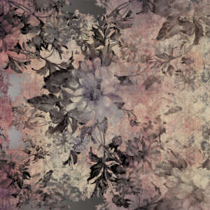 Yo2 RF1.02 IS Rusty Florals - mural z motywem kwiatów na postarzanej ścianie
