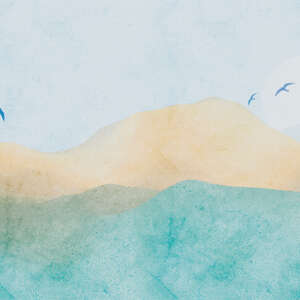 Yo2 LU1.02.1 CR Lucid - mural z krajobrazem gór i ptakami