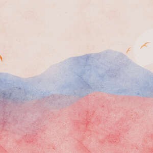 Yo2 LU1.02.2 CR Lucid - mural z krajobrazem gór i ptakami