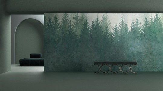 Yo2 LU1.04.2 CR Lucid - mural z motywem mglistego lasu