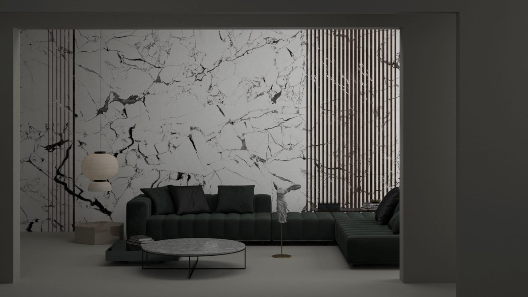 Yo2 CI1.07.1 FF Lineal - geometryczny mural z motywem marmuru