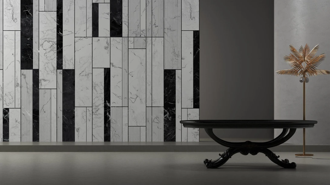 Yo2 CI1.02.1 FF Lineal - geometryczny mural z motywem marmuru