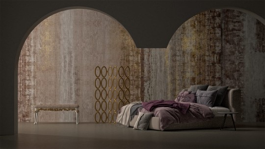 Yo2 CS1.03 SG Concrete Surfaces - mural ze złotymi przetarciami