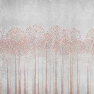 Yo2 DR1.01.2 GL / ES Decorum - mural z motywem drzew na betonowym tle