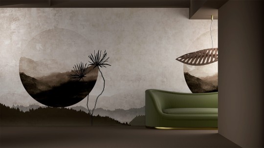 Yo2 ST1.06.2 ES / GL Affection - mural z motywem lasu, gór i koła