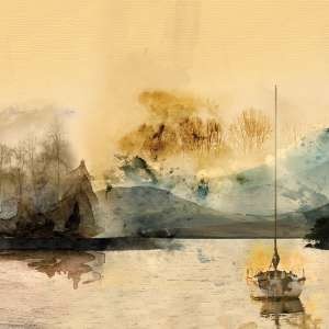 Yo2 ST1.09.2 ES / GL Affection - mural z motywem lasu i wody