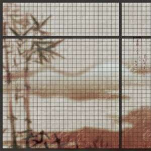 Yo2 SH1.01.2 SH Shoji - mural z motywem bambusa, gór i siatki