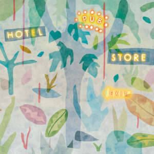 Yo2 CG1.01.3 CA City Garden - dziecięcy mural z liśćmi, drzewami i neonami