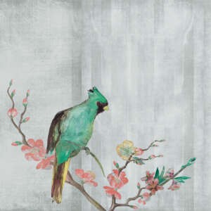 Yo2 EF1.05.1 GL Essence Forms - mural z motywem kolorowych ptaków i kwiecistych gałązek